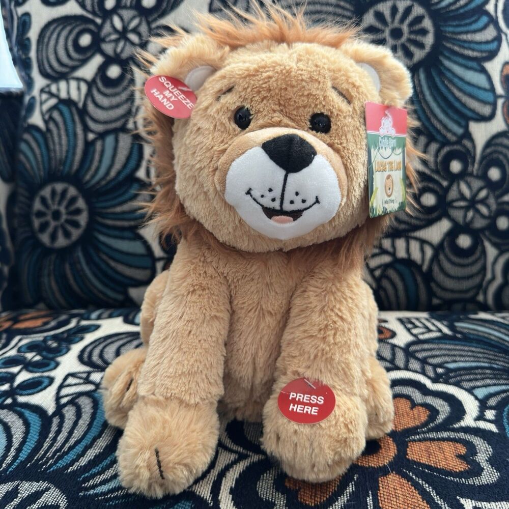 Cuddle Barn Lucas The Lion Singing Plush Wild Thing w/ Tags Tested